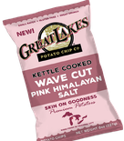 Wave Cut Pink Himalayan Salt Potato Chips