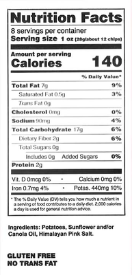 Wave Cut Pink Himalayan Salt Potato Chips